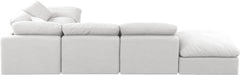 Indulge - Linen 6 Piece Modular Armless Sectional - White