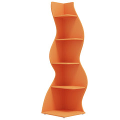 5 Tier Wavy Corner Bookshelf And Plant Stand For Living Room