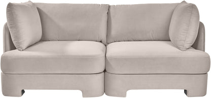 Hammond - Velvet Performance Fabric Upholstered 2 Piece Loveseat