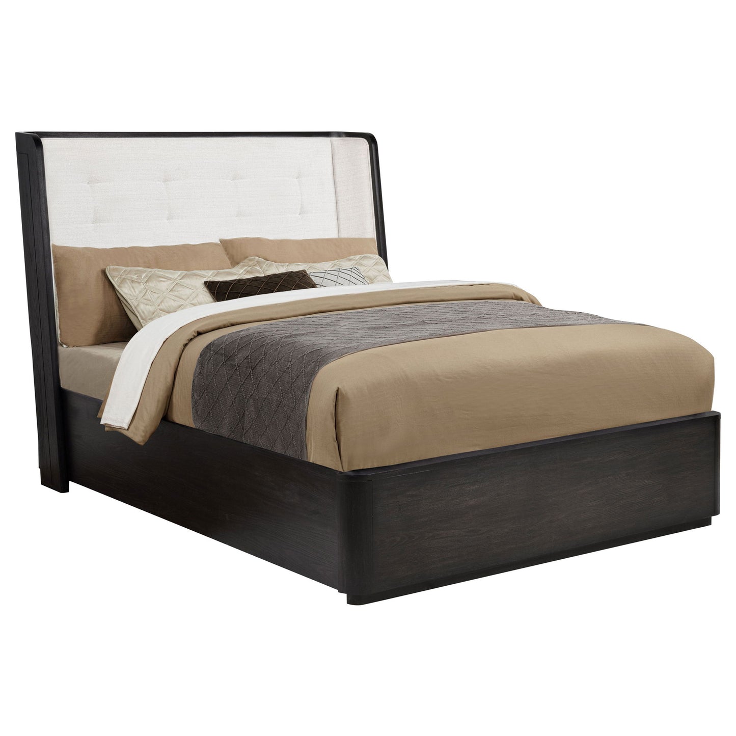 Bangor - Wingback Bed With Upholstered Headboard