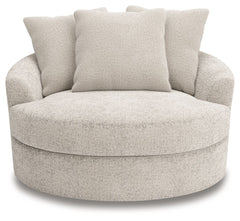 Cuddle Plush - Oversized Swivel Accent Chair - Arctic