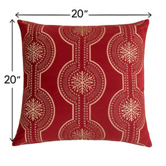 Holiday Throw Pillow With Snowflake Embroidery