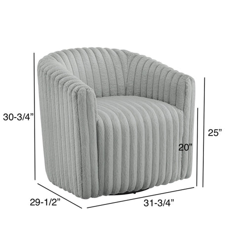 Alexa Barrel Swivel Chair - Grey