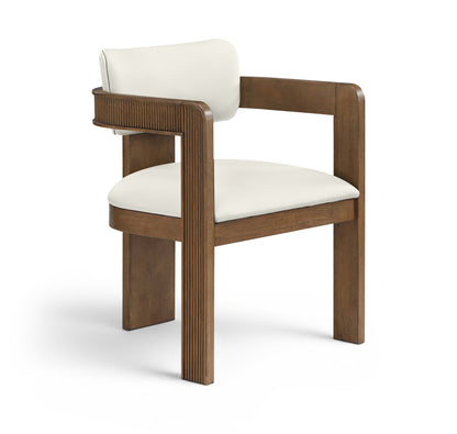 Sacha - Vegan Leather Upholstered Dining Chair With Brown Base (Set of 2)