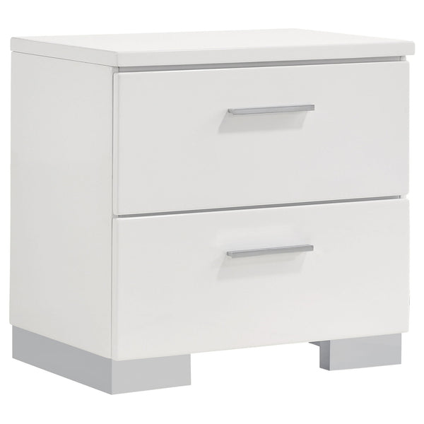 Dulcey - 2 Drawer Nightstand - Gloss White