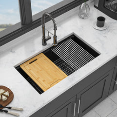 Quartz Kitchen Sink, Granite Composite Workstation Undermount