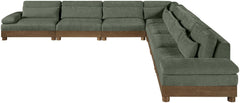 Turin - Chenille Fabric Upholstered Modular Sectional - Green