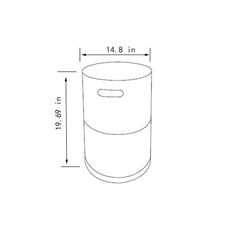 Steel Propane Tank Cover Round Tank Holder Hide Away Side Table - Gray