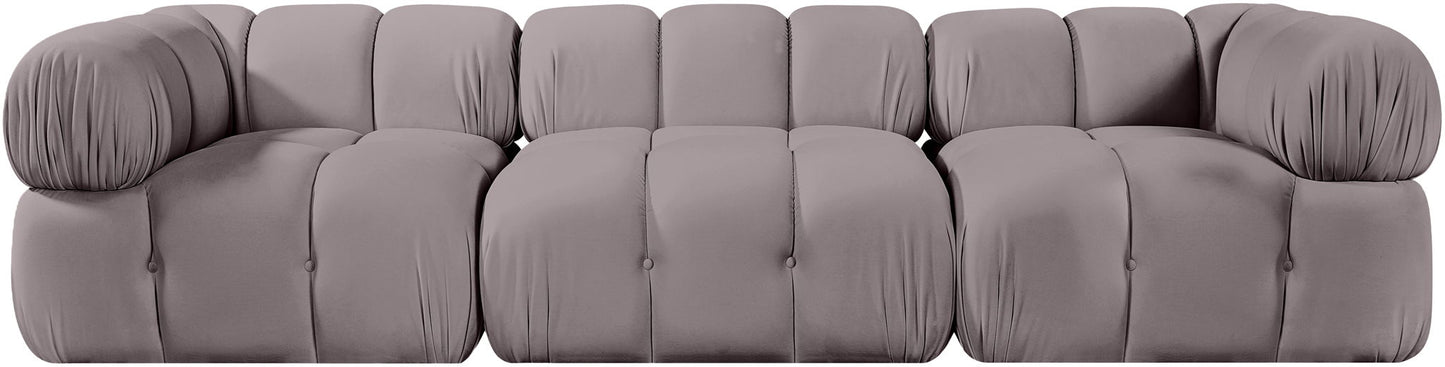 Orin - Velvet Performance Fabric Upholstered 3 Piece Modular Sofa