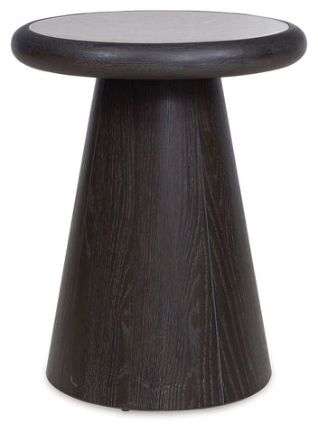 Bracken - Round End Table - French Black