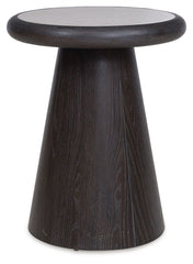 Bracken - Round End Table - French Black