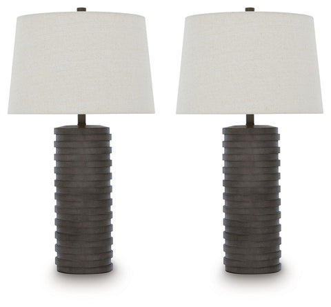 Neilett - Poly Table Lamp (Set of 2) - Antique Brown