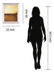 Rural Landscape I By Venter, T - Mirror Framed Print Wall Art - Light Brown