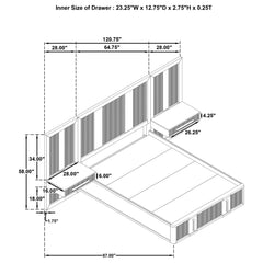Moraga - Wall Panel Storage Bed With Nightstand Panels