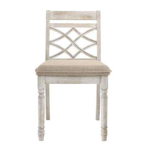 Cillin - Side Chair (Set of 2) - Fabric, Walnut & Antique White