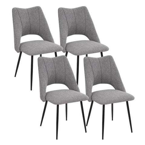 Chair With High Resilience Filling, Adjustable Feet For Kitchens (Set of 4)