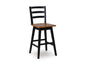 Wildenauer - Brown / Black - Tall Swivel Barstool (Set of 2)