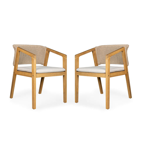 Patio Dining Chair (Set of 2) - Light Teak