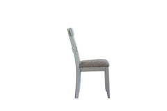 House Marchese - Side Chair (Set of 2) - Two Tone Gray Fabric & Pearl Gray