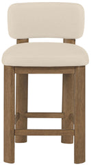 Paloma - Faux Leather Upholstered Counter Stool (Set of 2) - Brown Frame