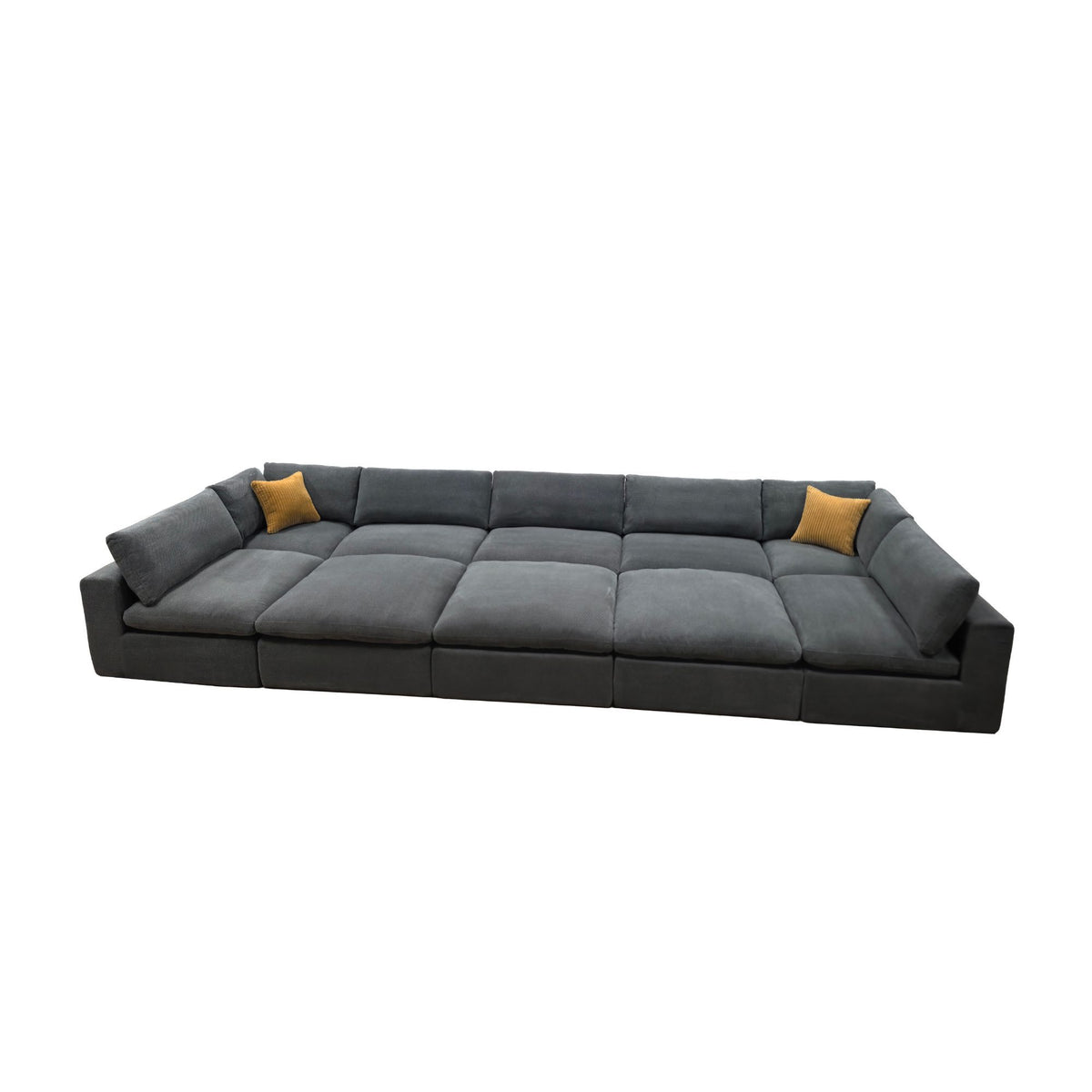 Custom Configuration Modular Sectional & Toss Pillows