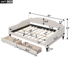 Upholstered Tufted Daybed