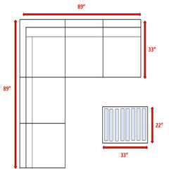 Wicker Sectional Sofa With Cushions And Table
