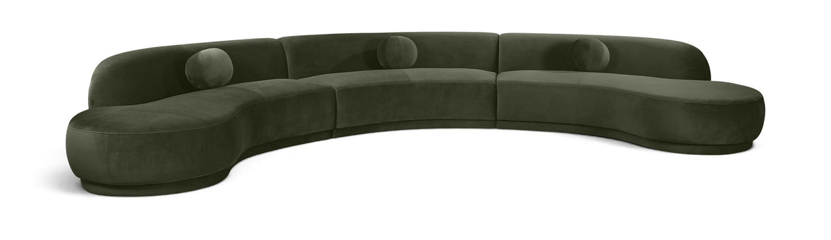 Avra - 177.5" Velvet Performance Fabric Upholstered Sectional