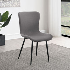 Grant - Upholstered Dining Side Chair (Set of 2) - Warm Gray