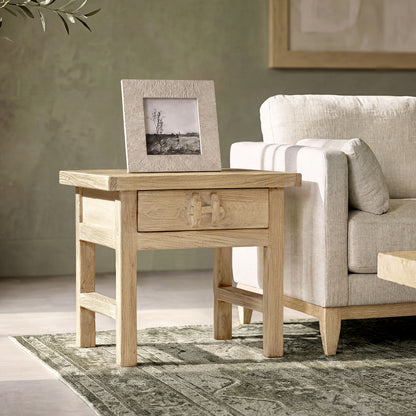 Rowan - Side Table With Drawer - Light Brown