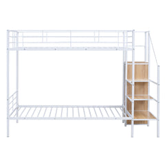 Bunk Bed With Lateral Storage Ladder And Wardrobe