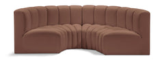 Arc - Faux Leather 4 Piece U-Shaped Modular Sofa