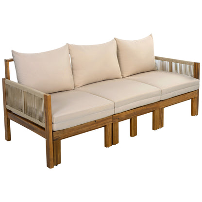 Outdoor 3 Seat Patio Sunbed