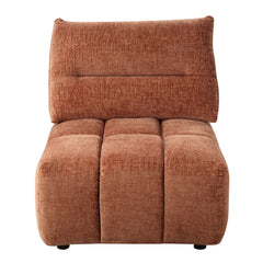 Loanna - Modular - Armless Chair - Coral Red Chenille