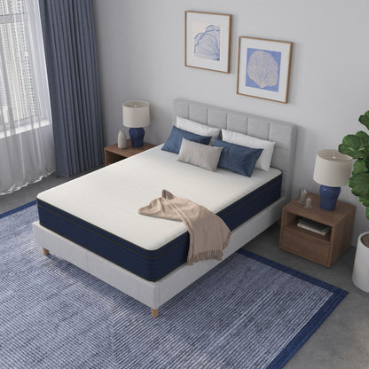 10" Medium Firm Euro Top Hybrid Cooling Gel Infused Pocket Spring And Memory Foam Mattress