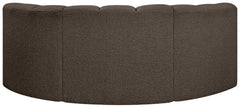 Arc - Boucle Fabric 3 Piece Modular U-Shaped Sofa