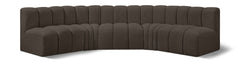 Arc - Boucle Fabric 5 Piece U-Shaped Modular Sofa
