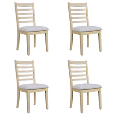 Upholstered Armless Chairs With High Ladder Back