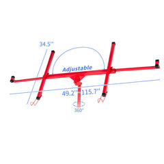 Drywall Panel Lifter Drywall Panel Hoist Jack Lifter Jack Rolling Caster Panel Hoist 11Ft - Red