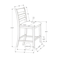 Counter Height Dining Chairs (Set of 2) - Antique Gray