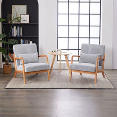 Accent Arm Chair With Pillow Upholstered