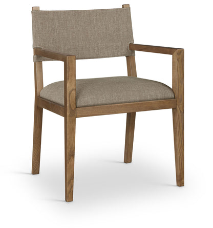 Avon - Linen Textured Performance Fabric Dining Arm Chair