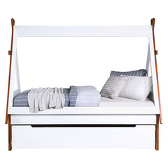 Loreen - Twin Bed - Oak & White