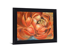 Amber Petal Radiance - 28" x 34" Framed Wall Art