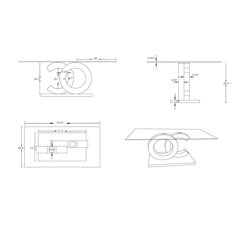 Aston - Dining Table - Black