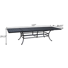 Rectangle Extension Table - Dark Lava Bronze