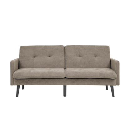 Easy Convert Futon Sofa With Tufted Back And Seat