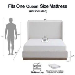 Hale - Upholstered Wingback Bed