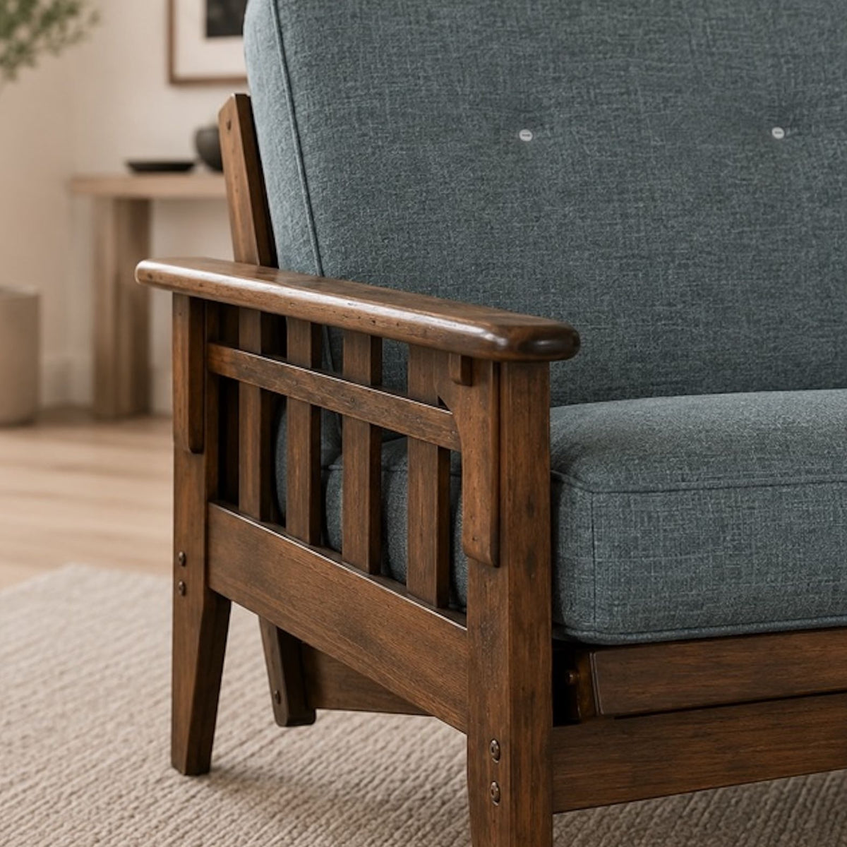 Montana - Full Size Futon Frame - Aqua