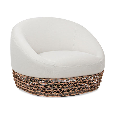 Willow - Upholstered Patio Deep Seating Armchair, Wicker Frame
